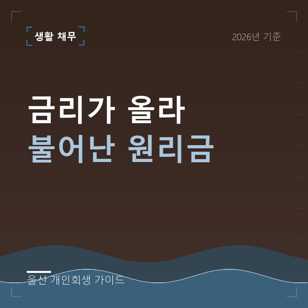 울산 개인회생 금리가 올라 불어난 원리금