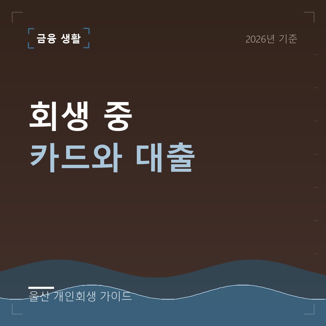 울산 개인회생 회생 중 카드와 대출