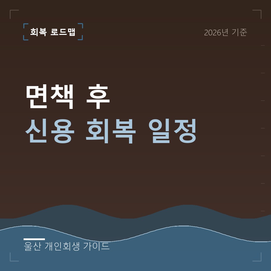 울산 개인회생 면책 후 신용 회복 일정