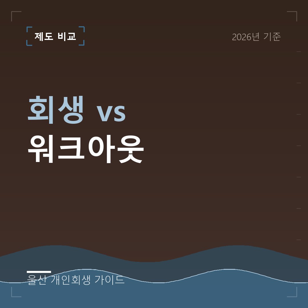 울산 개인회생 회생 vs 워크아웃