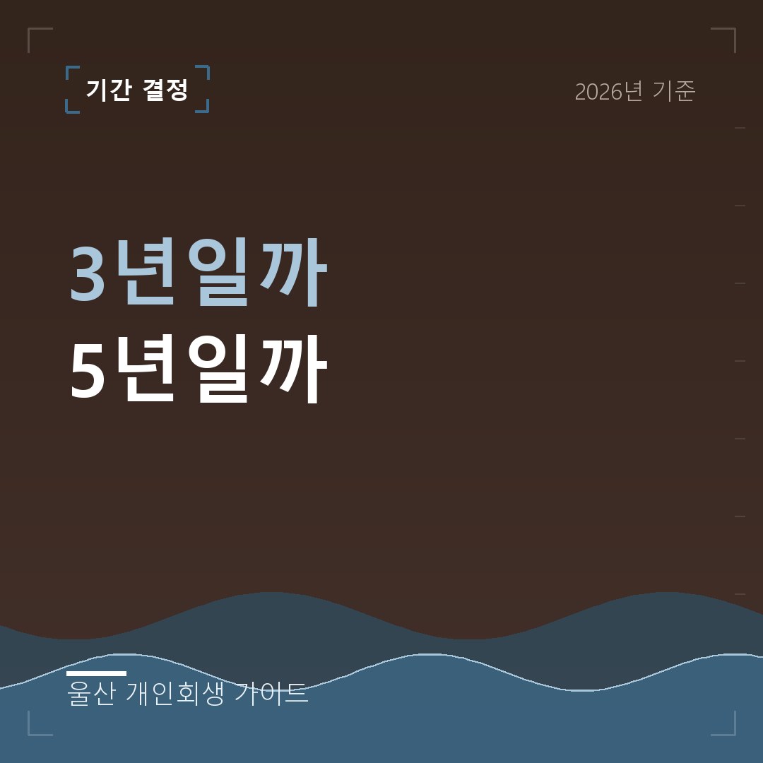 울산 개인회생 3년일까 5년일까