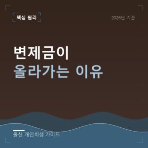 울산 개인회생 변제금이 올라가는 이유